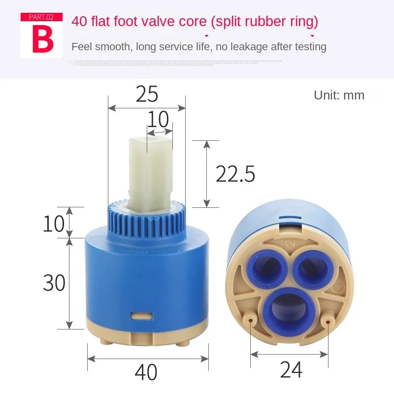 Faucets Mixing Spool Valve 25 MM/35 MM/40 MM Cartridge Ceramic Cartridge Mixer Tap Kitchen Bath Basin Shower Taps Accessories