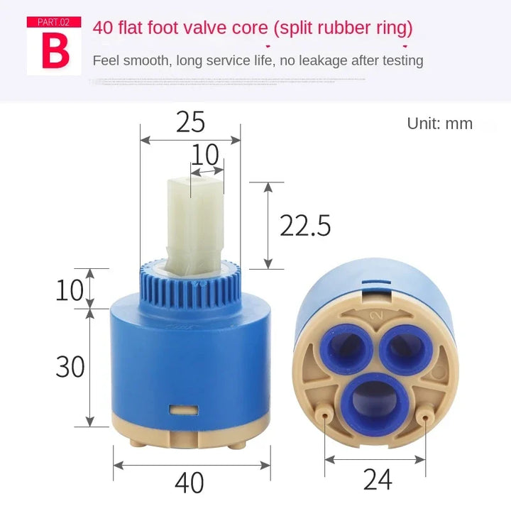 Faucets Mixing Spool Valve 25 MM/35 MM/40 MM Cartridge Ceramic Cartridge Mixer Tap Kitchen Bath Basin Shower Taps Accessories