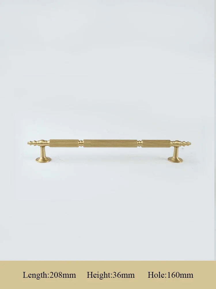 Vertical Grain/Line Design Solid Brass Knobs T Bar Handles Drawer Pulls Kitchen Cabinet Knobs and Handles luxury Hardware