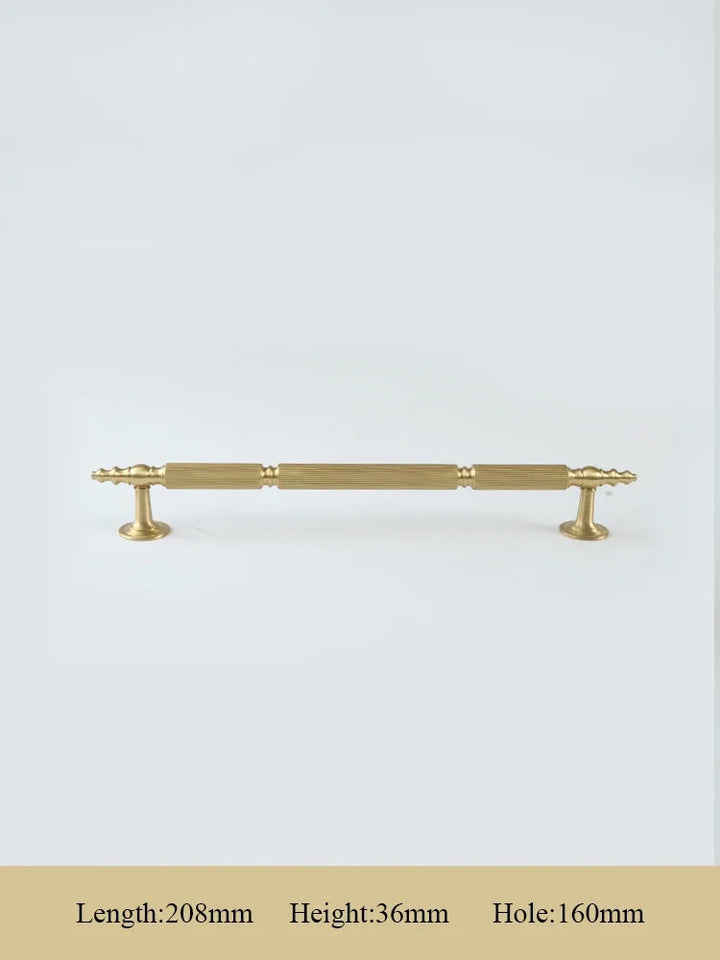 Vertical Grain/Line Design Solid Brass Knobs T Bar Handles Drawer Pulls Kitchen Cabinet Knobs and Handles luxury Hardware