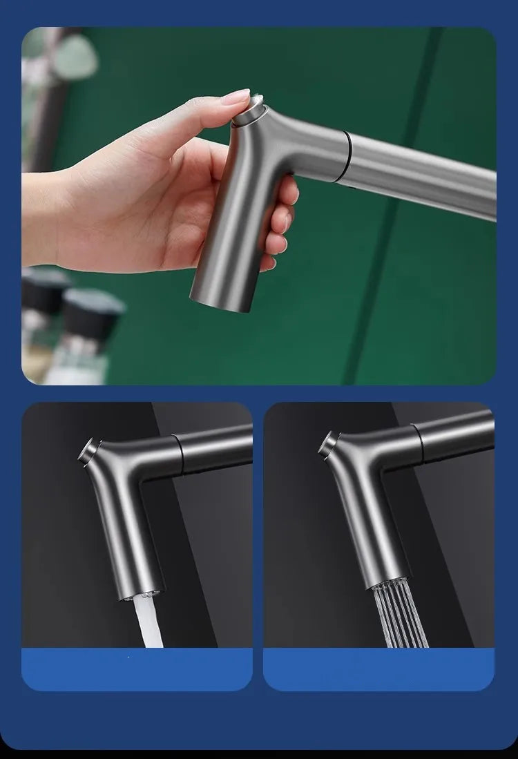 Marcelo-New 2024 Italian Design dual pull spray kitchen faucet