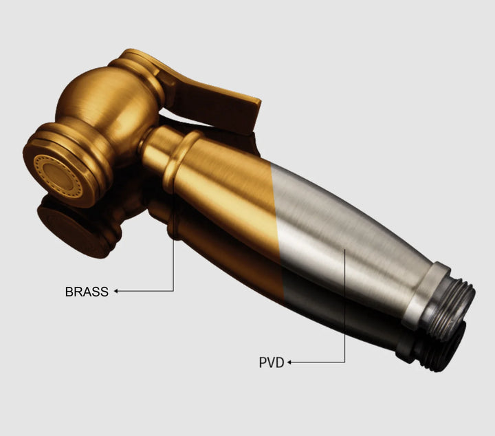 Brushed Nickel Hand Held Bidet Spray Gun Toilet Pressurization Spray Gun