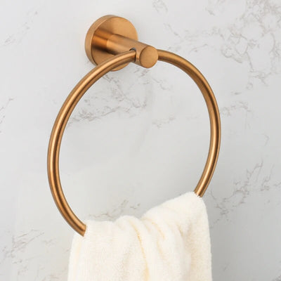 Brushed Rose gold traditional bathroom accessories