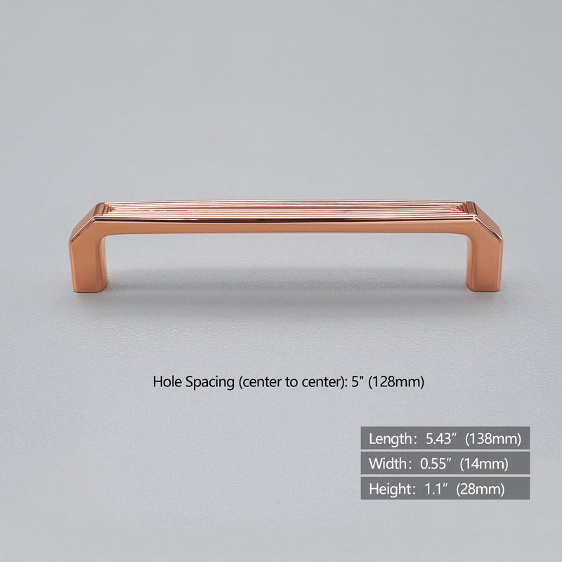 Nordic design rose gold polished cabinet and drawer knobs and handles