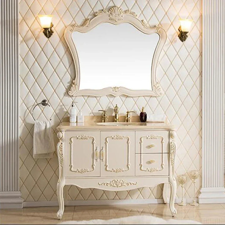 Saint Tropez Luxury Home Bathroom Cabinet Storage Mirror Mobile Bagno Furniture Modern Floor Standing Bathroom Cabinets Drawers Doors