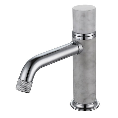 Jade stone single hole bathroom faucet