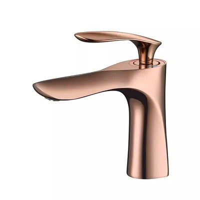 Marbella-Rose gold tall and short single hole bathroom faucet