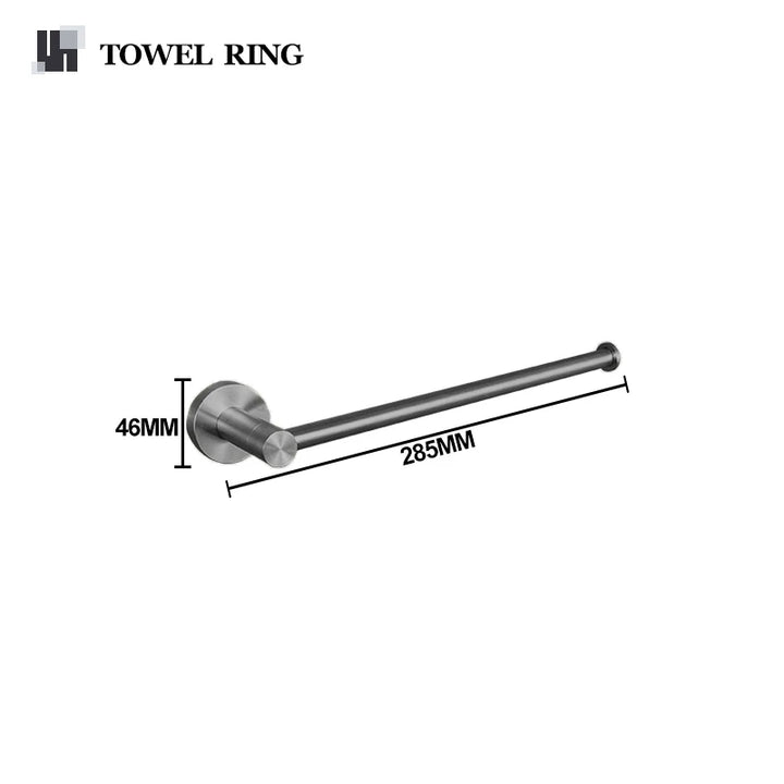 Gray Gun Metal Bathroom Hardware Accessories Cup Rack Towel Rack Toilet Brush Bath Towel Rack Roll Rack Towel Bar Hook Bathroom Wall Rack