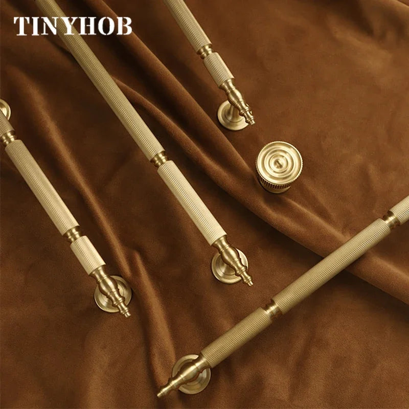 Vertical Grain/Line Design Solid Brass Knobs T Bar Handles Drawer Pulls Kitchen Cabinet Knobs and Handles luxury Hardware
