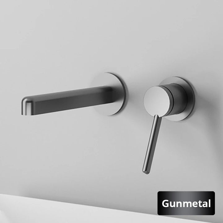 Hot And Cold Basin Faucet Single Handle Single Spout Sink Wash Mixer Wall Mounted Bathroom Tap