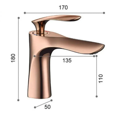 Marbella-Rose gold tall and short single hole bathroom faucet