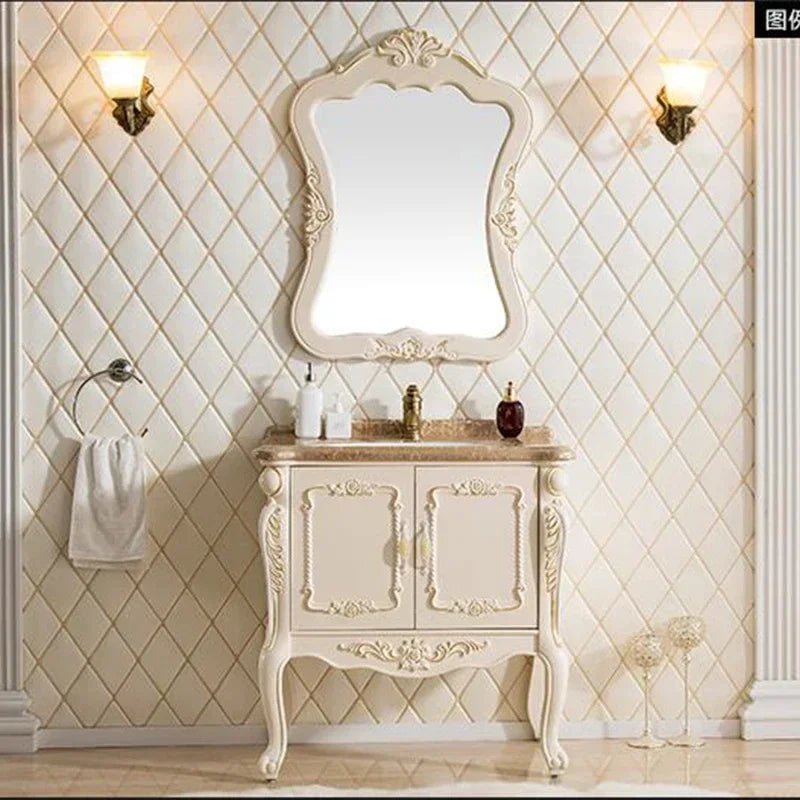 Saint Tropez Luxury Home Bathroom Cabinet Storage Mirror Mobile Bagno Furniture Modern Floor Standing Bathroom Cabinets Drawers Doors