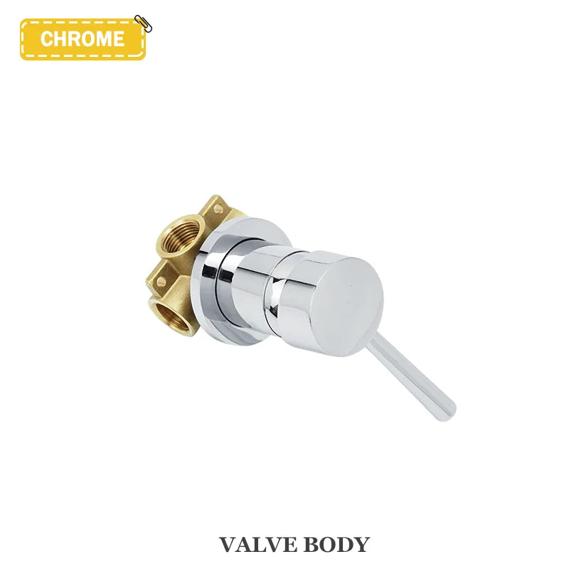 Round Brass Hidden Hot And Cold Water Mixing Valve Bathroom Wall-Mounted Single-Handle Shower Faucet Valve Body