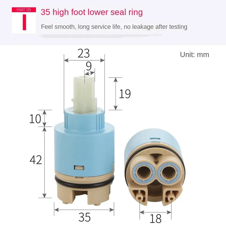 Faucets Mixing Spool Valve 25 MM/35 MM/40 MM Cartridge Ceramic Cartridge Mixer Tap Kitchen Bath Basin Shower Taps Accessories