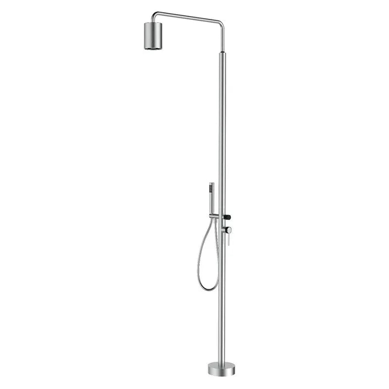 Outdoor floor shower stainless steel vertical shower shower villa swimming pool beach bath hot and cold column set