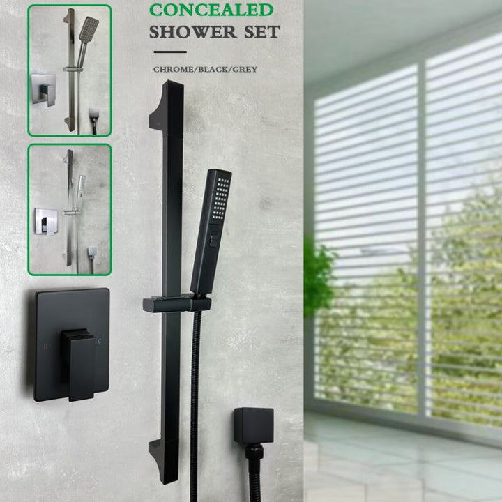 CSA-Clean slide bar hand spray 2 way valve pressure balance shower kit
