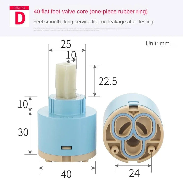 Faucets Mixing Spool Valve 25 MM/35 MM/40 MM Cartridge Ceramic Cartridge Mixer Tap Kitchen Bath Basin Shower Taps Accessories