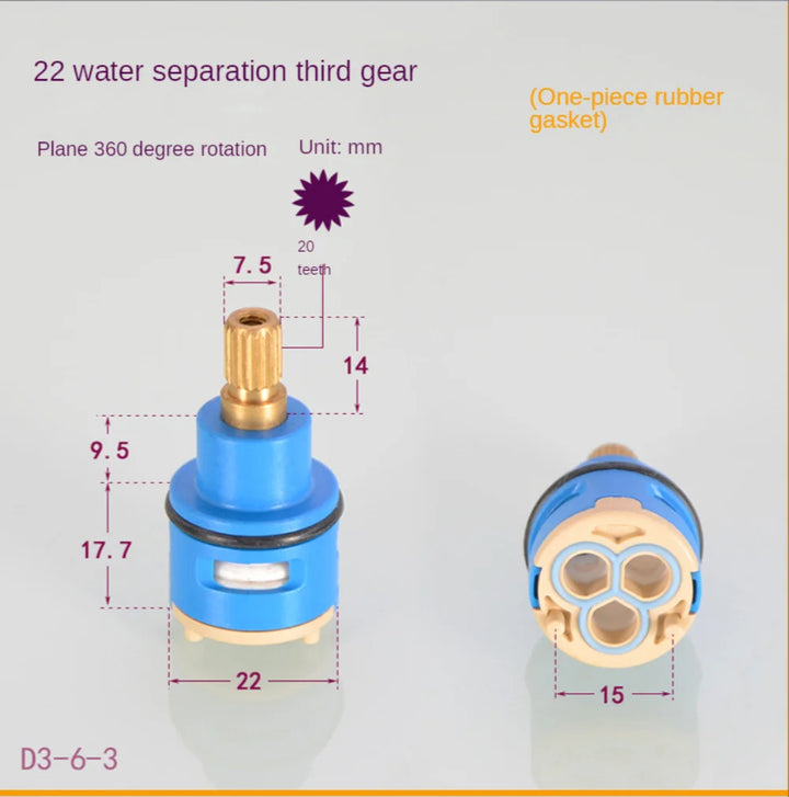 22/26mm Brass ABS Shower Faucet Column Ceramic Disc Cartridge Mixing Valve Mixer Shower Bar Tap Bath Mixing Valve Bathroom