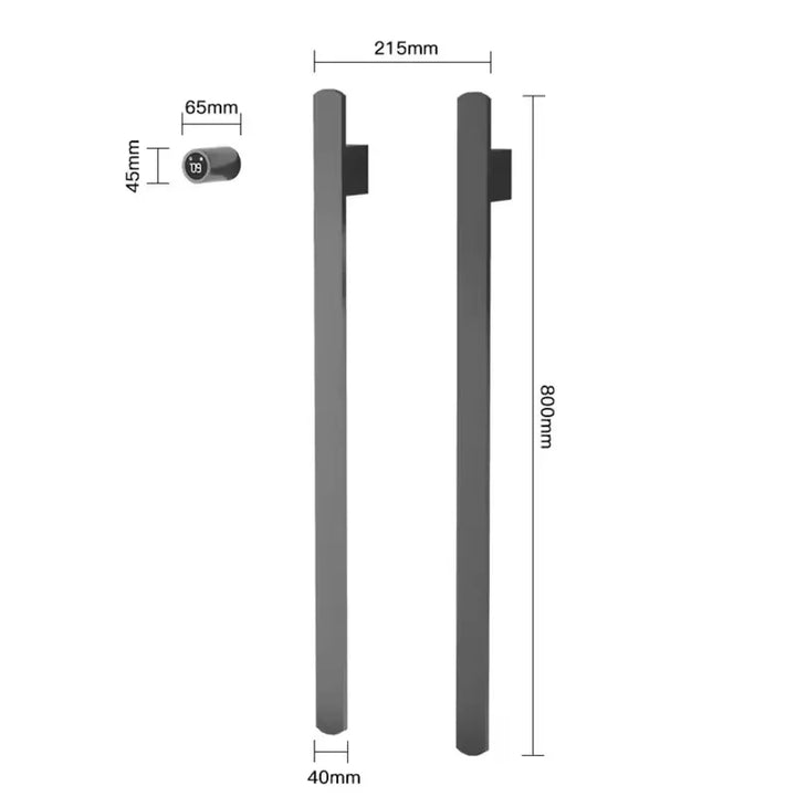 Bathroom Towel Warmer Hidden Wires Electric Heated Towel Rail Temperature Time Control Bath Electric Towel Rack