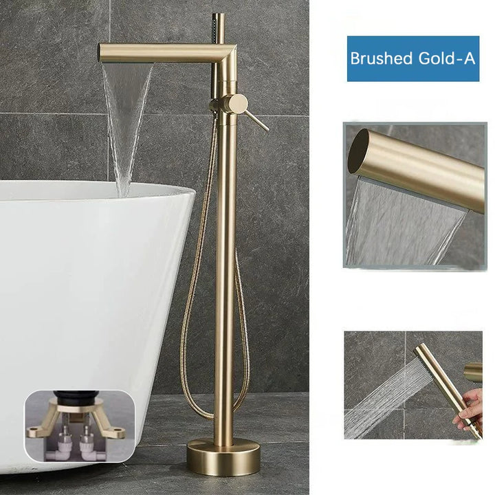 BARRET-Freestanding Bathtub filler Faucet Floor