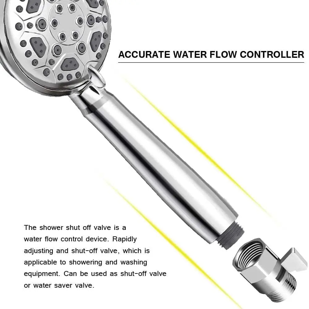 Bidet Shattaf Shower Flow Control Valve Female Male G1/2 Shower Head Shut Off Valve Quick-opening Diverter Valve Handheld Shower Head