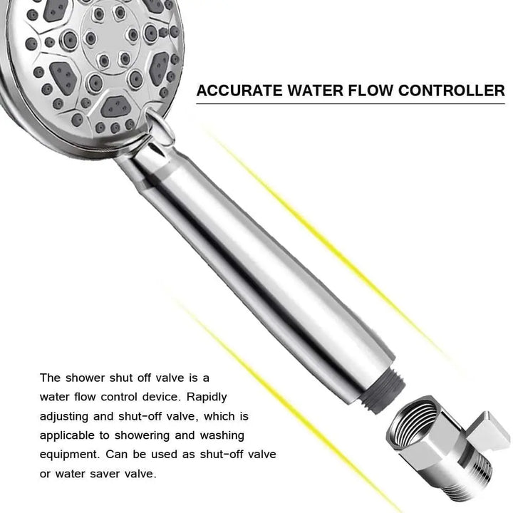 Bidet Shattaf Shower Flow Control Valve Female Male G1/2 Shower Head Shut Off Valve Quick-opening Diverter Valve Handheld Shower Head