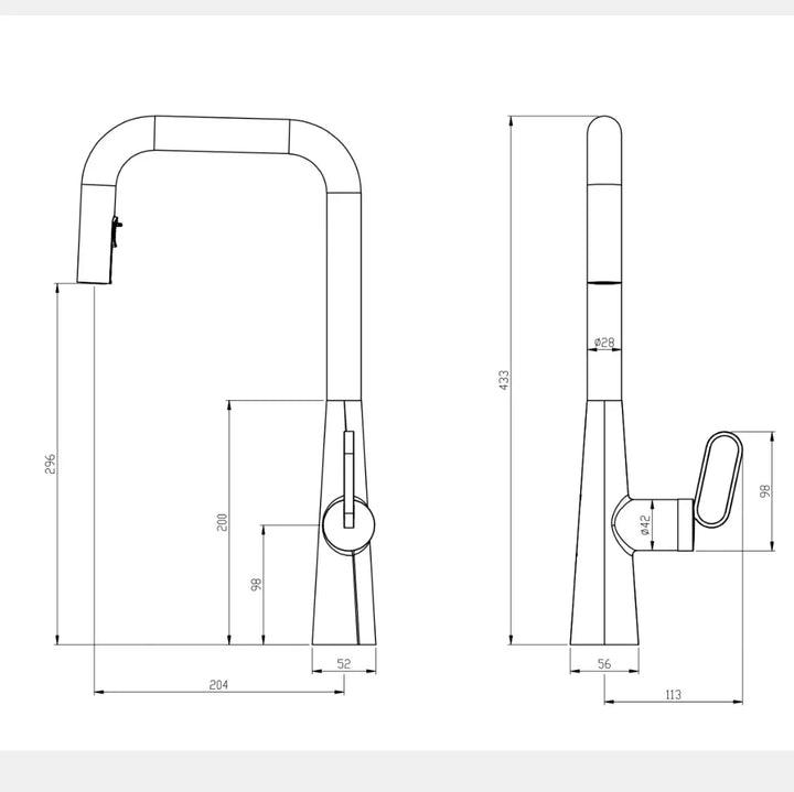 Serena-White Pull Out Kitchen Faucets Brass Lead Free Sink Faucets Sink Tap Rotating Spout Mixers Tap Hot Cold Water Crane Green