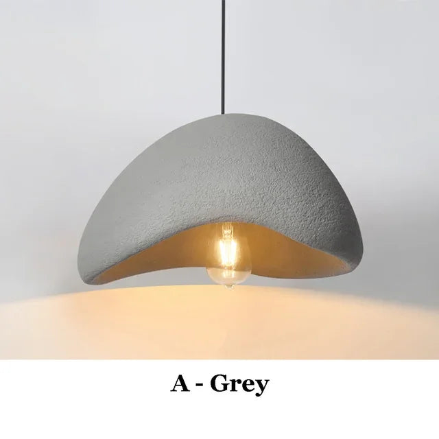 Nordic Wabi Sabi E27 LED Pendant Lights Modern Ceiling Chandelier Lights for Living Room Bedroom Dining Room Loft Hanghing Lamp