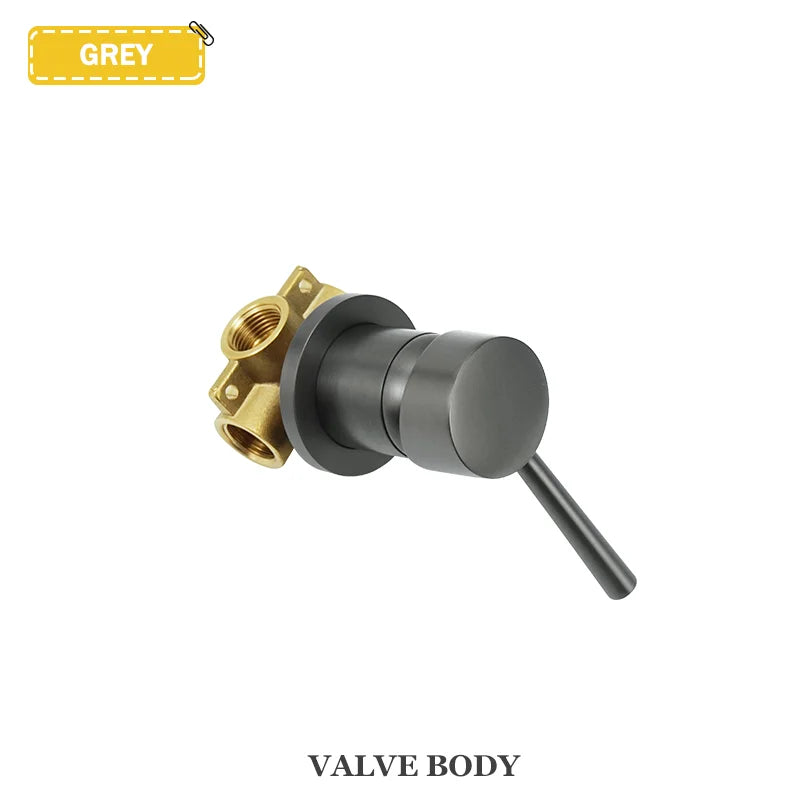 Round Brass Hidden Hot And Cold Water Mixing Valve Bathroom Wall-Mounted Single-Handle Shower Faucet Valve Body