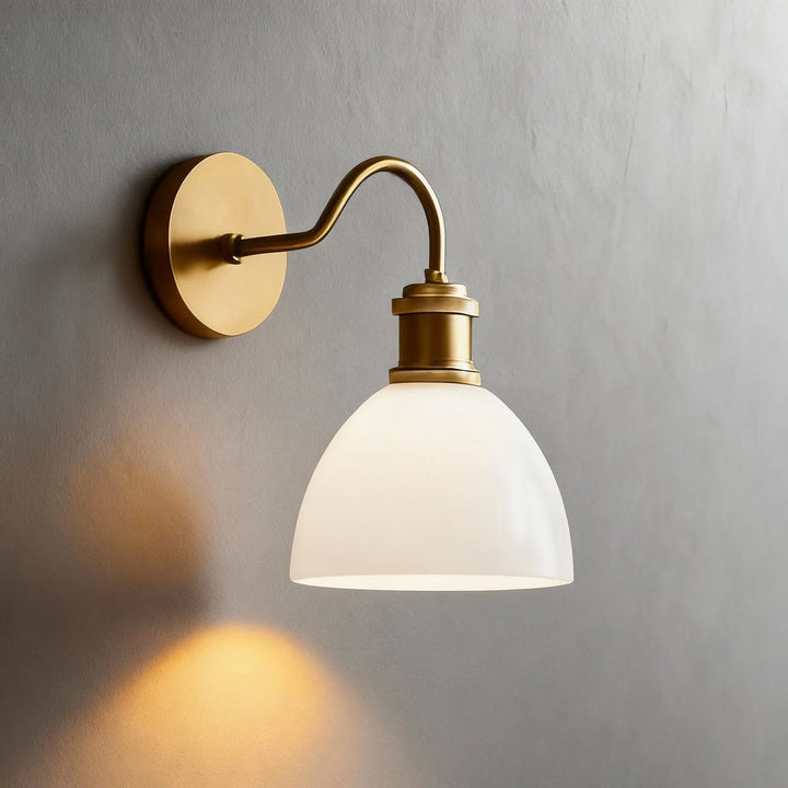 Victorian -Nordic LED White Jade Glass Wall Lamp Bedroom Dining Room Living Room Study Aisle Decorative Double Head Lamps