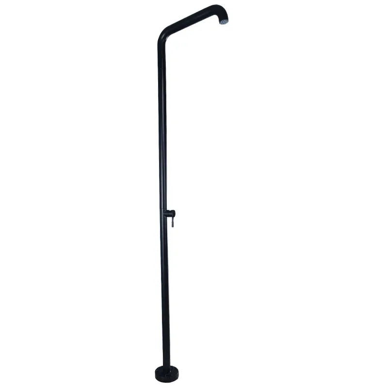 Modern Black Freestanding Floor Mounted Bathtub Faucet with Handheld Shower