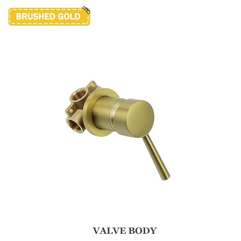 Round Brass Hidden Hot And Cold Water Mixing Valve Bathroom Wall-Mounted Single-Handle Shower Faucet Valve Body