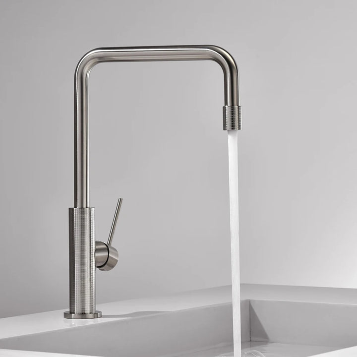 KODO-Brushed Rose Gold/Brushed Gold Kitchen Sink Faucet 304 Stainless Steel 360 Rotation Hot & Cold Sink Mixer Kitchen Faucet