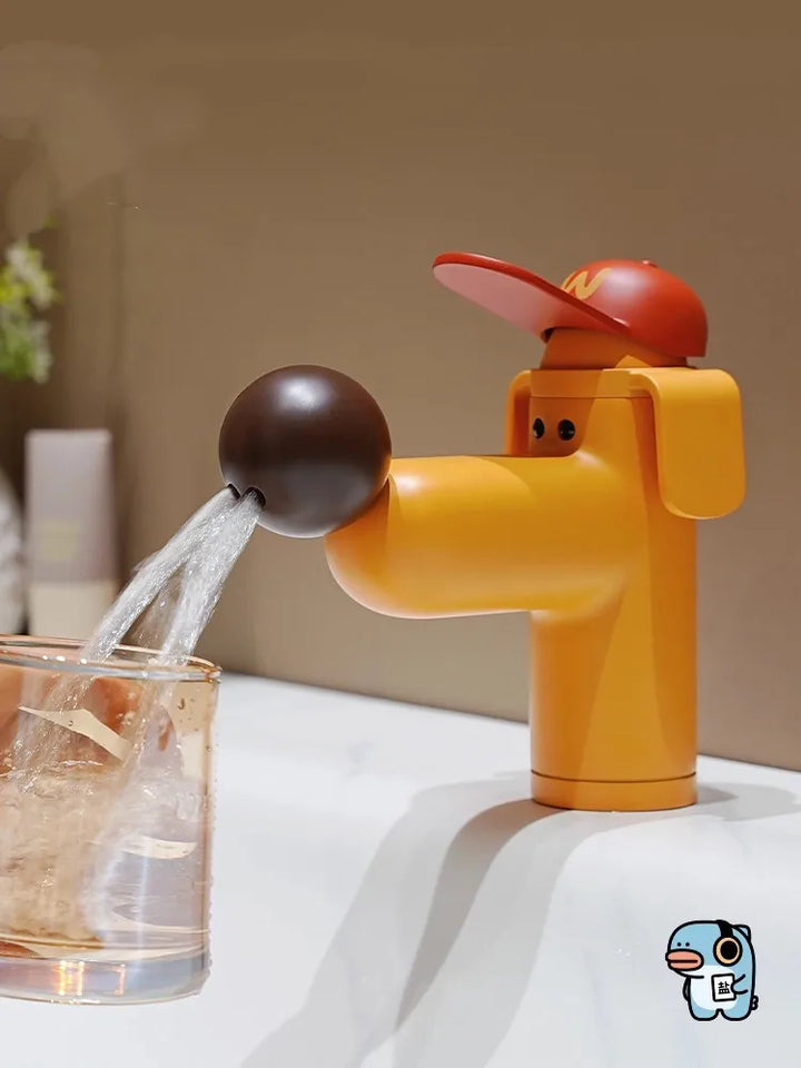 Dalmatian dog single hole bathroom kid faucet