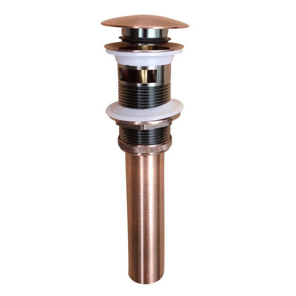 Antique Red Copper Bathroom Lavatory Faucet Vessel Vanity Sink Pop Up Drain Stopper With Overflow Accessories zsd051