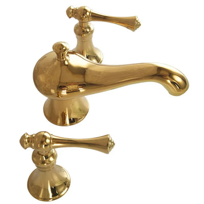 Aladin Gold 8" inch wide spread bathroom faucets