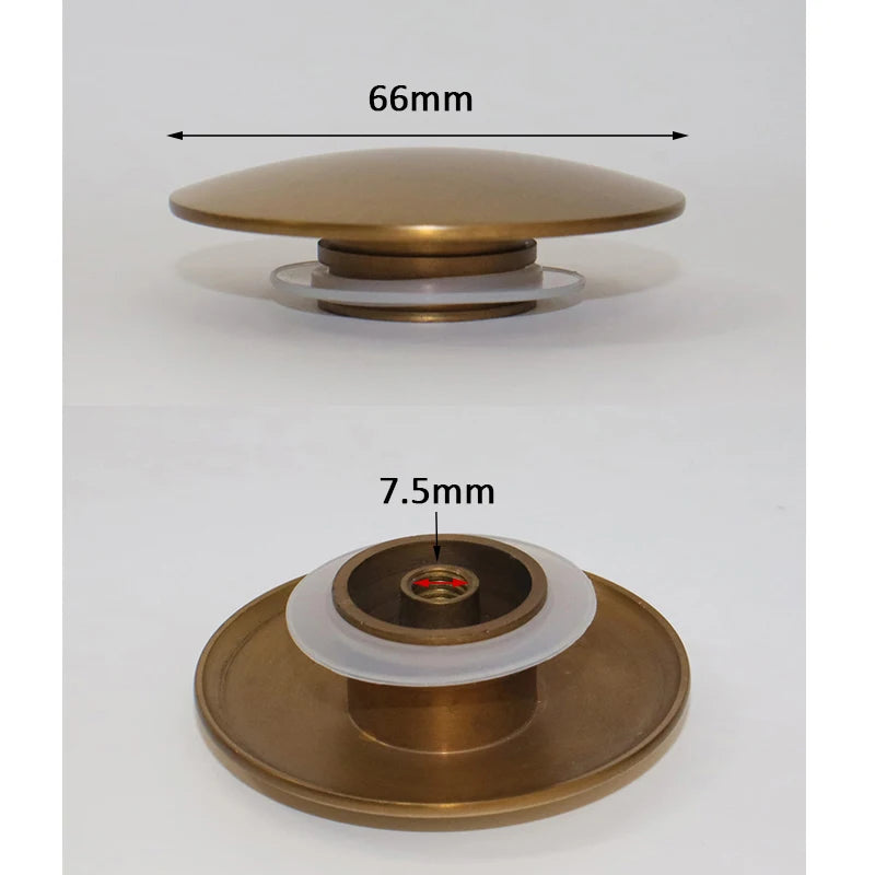 Bathroom Accessories Brass Top of Bathroom Sink Drain Antique Pop Up Drain Parts