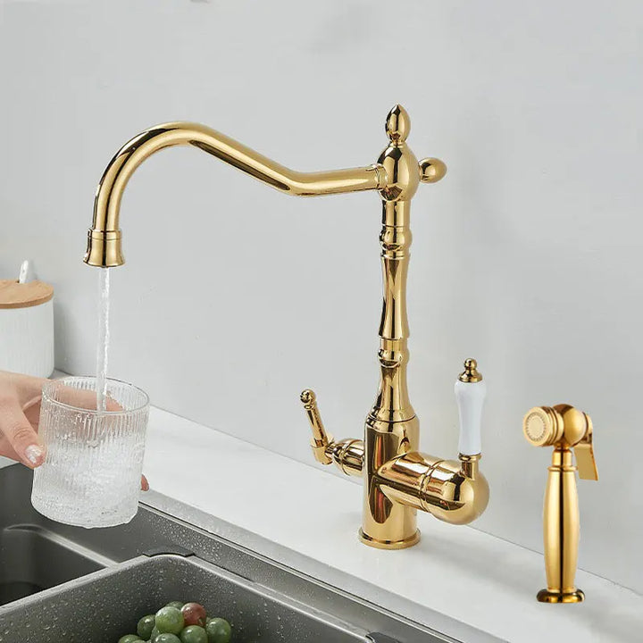 Marie - French Brass Kitchen three in one pure Water Faucet