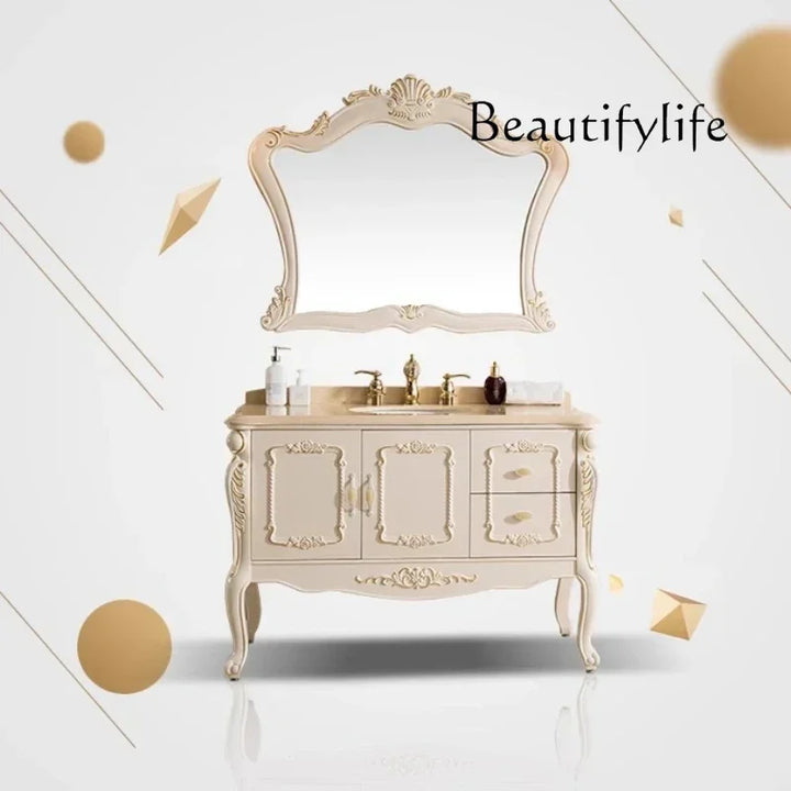 Saint Tropez Luxury Home Bathroom Cabinet Storage Mirror Mobile Bagno Furniture Modern Floor Standing Bathroom Cabinets Drawers Doors