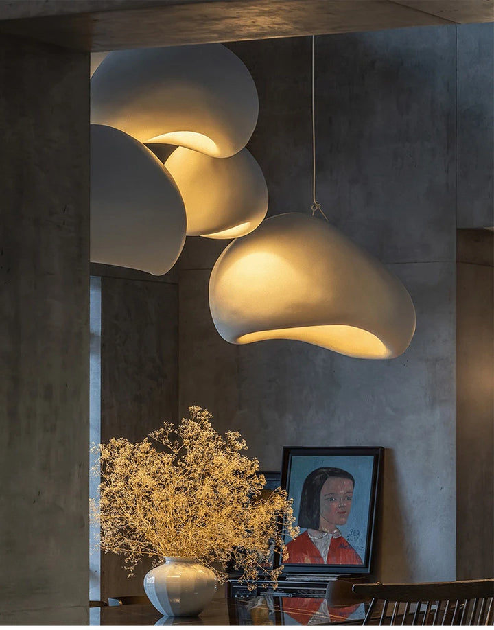 Nordic Wabi Sabi E27 LED Pendant Lights Modern Ceiling Chandelier Lights for Living Room Bedroom Dining Room Loft Hanghing Lamp