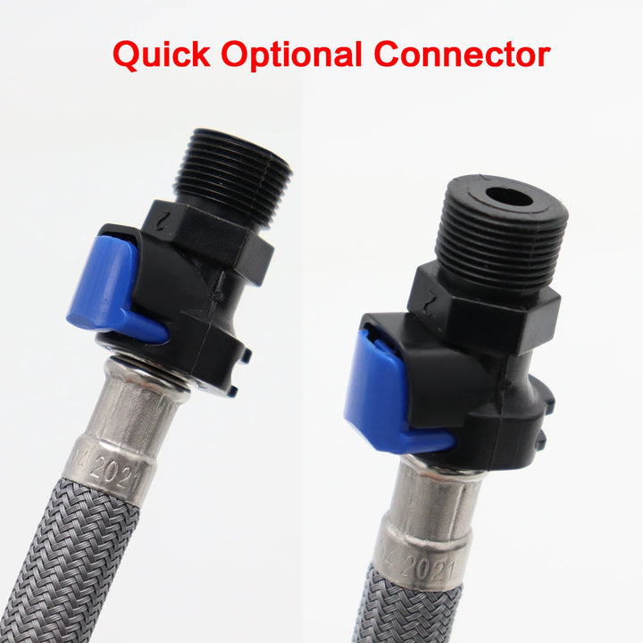 150cm Kitchen Faucet Hose Replacement Pull Out Nylon Braided Flexible Plumbing Hose G1/2 M15 Black Grey Spinning Tube Accessory