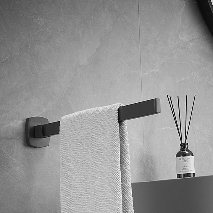 Grey-Chrome Swivel Towel Bar Movable Single Towel Rails Rotation Bathroom Accessories
