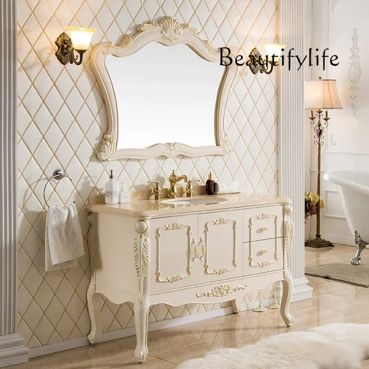 Saint Tropez Luxury Home Bathroom Cabinet Storage Mirror Mobile Bagno Furniture Modern Floor Standing Bathroom Cabinets Drawers Doors