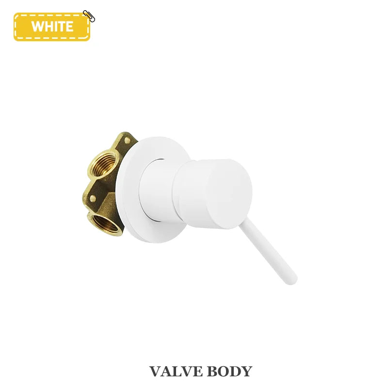 Round Brass Hidden Hot And Cold Water Mixing Valve Bathroom Wall-Mounted Single-Handle Shower Faucet Valve Body
