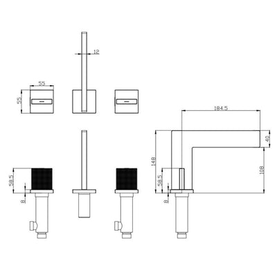 New Euro design 8" inch wide spread bathroom faucet