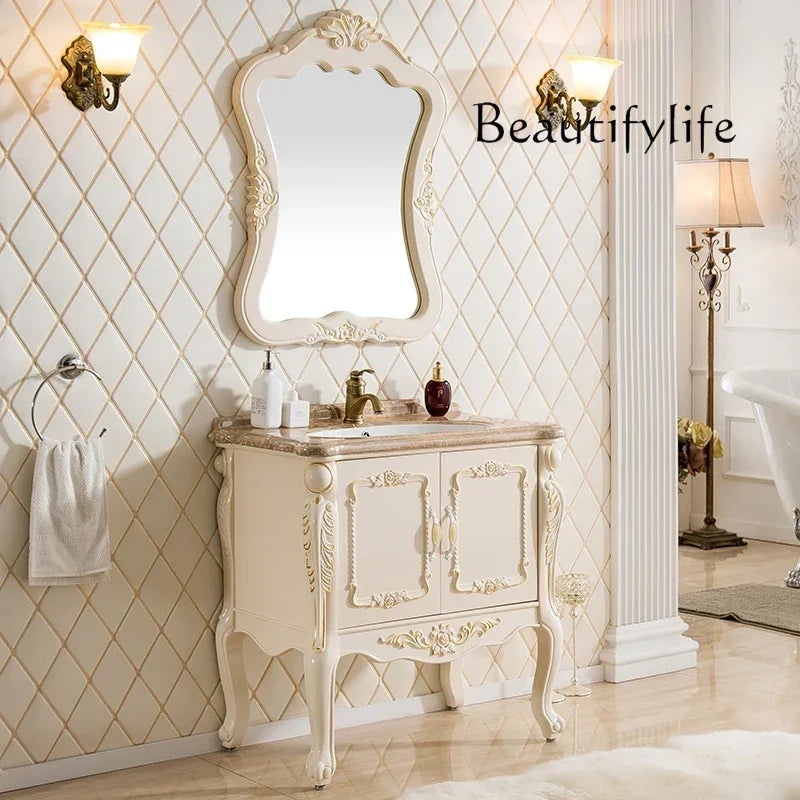 Saint Tropez Luxury Home Bathroom Cabinet Storage Mirror Mobile Bagno Furniture Modern Floor Standing Bathroom Cabinets Drawers Doors