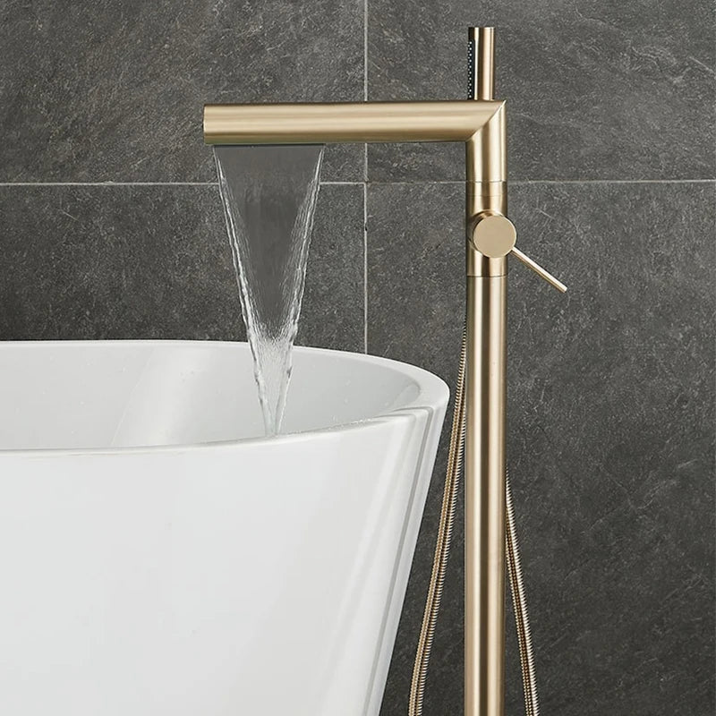 BARRET-Freestanding Bathtub filler Faucet Floor
