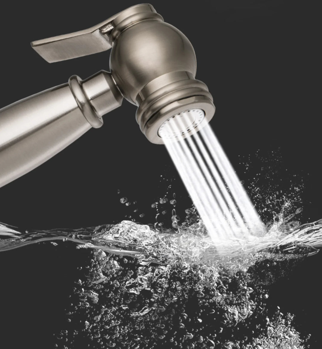 Brushed Nickel Hand Held Bidet Spray Gun Toilet Pressurization Spray Gun