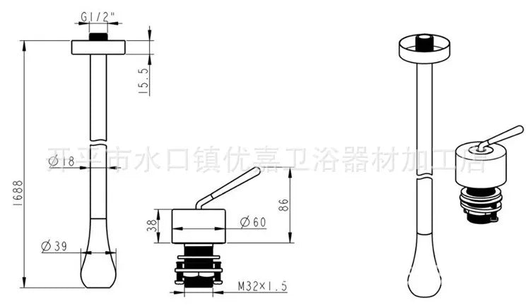 Faucet Shower Water Mixer for Ceiling Faucets,for Wall or Basin in Option