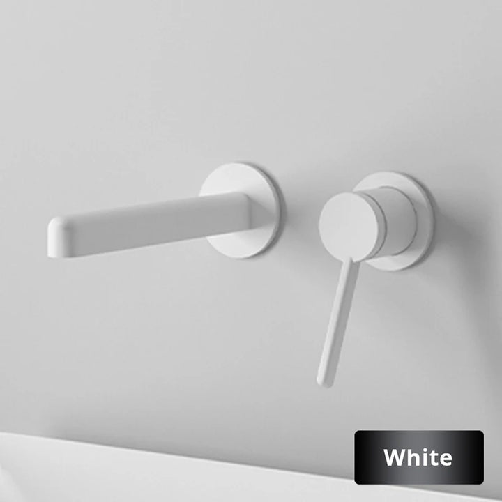 Hot And Cold Basin Faucet Single Handle Single Spout Sink Wash Mixer Wall Mounted Bathroom Tap